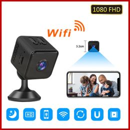 X2 Mini Telecamera 1080P WiFi Telecamera IP Visione notturna a infrarossi Rilevazione movimento Sicurezza domestica interna Piccola videocamera di sorveglianza wireless Cam