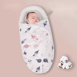 Newborn Baby Carrying Double Layer Pure Cotton Spring, Autumn, and Winter Scarf, Windproof Blanket Thin Sleeping Bag covers swaddle fleece