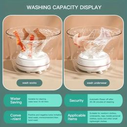 1pc Portable Turbo Washing Machine Travel Travel Mini Washing Machine Suitable For Small Clothes Washing Machine