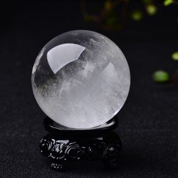 Decorative Objects Figurines 1PC Natural Stone Crystal Quartz Ball Rock Mineral Healing Massage Reiki Meditation Energy Home Decor 230701