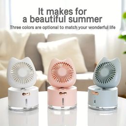 1pc Foldable Portable Stand Fan, USB Desk Fan, 3 Speeds Super Quiet Adjustable Height And Head Great For Home Office Outdoor Travel Capable Of Humidification
