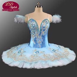 Blue Bird Professional Ballet Tutu Women Blue Classical Ballet Tutus Ballet Stage Costumes Ballerina Performance Tutu Skirt LD0039275B