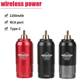 Permanent Makeup Power Rocket Mini Wireless Power Supply For Rotary Tattoo Machine Pen RCA Connector Type-C Tattoo Power Rechargeable Portable Battery 230701