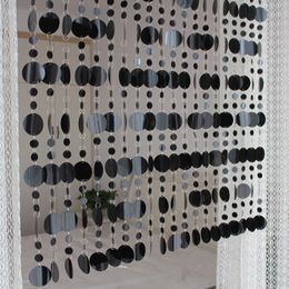 Sheer Curtains Indoor home decoration curtains PVC black sequined plastic door el KTV partition 230701