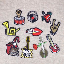 Punk Sewing Embroidery Clothing Patches for Leather Attire Iron on Transfer Applique Patches for Melt Adhesive Accessories Pat288B