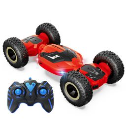 ElectricRC Car Rock Crawler 4WD Twist Stunt RC Remote Radio Control Machine Toy Vehicle Double Side Drive Toys For Boys 230630