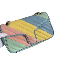 designer fashion luxury handbag marmont Shoulder Bag women Handbags Chain circular bags Classic bee tiger snake alphabet wallet 443497-2 26cm
