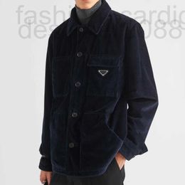 Men's Jackets designer Designer Triangle Lable Corduroy Cotton Jacket Detachable Fur Collar Coat Man Women Fashion Hip Hop Highstreet VE1U MNNM
