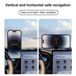 Universal Cell Phone Holder Stand 360 Degree Rotating Magnetic Car Mobile Phone Support Bracket Strong Adhesion Auto Accessories L230619