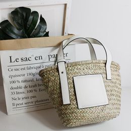 Clutch Bags Ins Straw Woven Handbag Beach Holiday Vegetable Basket Women's Bag Handbags