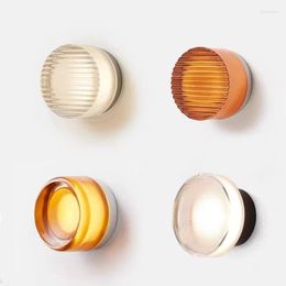 Wall Lamp Modern Led Glass Sconce Light For Living Room Aisel Corridor Bedroom Bathroom Home Decoration Indoor Lighting Round