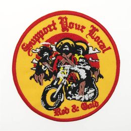 Top Quality Bandidos Support Your Local Embroidery Patch Detailed Patch Red & Club MC Biker Motocycle for Jacket 243i