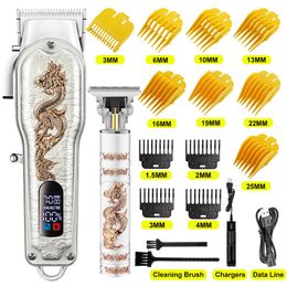 Hair Trimmer Electric Hair Clipper Rechargeable Shaver Beard Trimmer Professional Men Hair Cutting Machine Beard Barber USB Cordless 230701