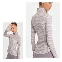 Lulemens Jacket Original Yoga Suit Coat with Label Women's Autumn/Winter Stretch Top Zipper Fitness Running Sports Women 520889