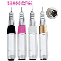 Nail Manicure Set 35000RPM Electric Drill Machine 4 Color Choice Stainless Steel Art Pen Handle Professional Files Salon Tool 230703