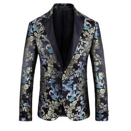 Moda Slim Fit Blazer Uomo 2020 Nuovo arrivo Mens Dragon ricamo Blazer floreali Floral Prom Dress Blazers Matrimonio elegante Blaze239Z