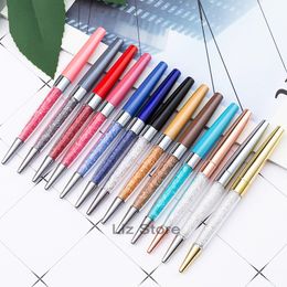 Crystal Ballpoint Pen Writing Stationery School Student Ballpen Office Business Signature Ballpoints Promotion Metal Crystals Pen TH0985