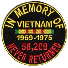 Low With In Memory Of Vietnam Round Patch Can Customise Any Logo you need Iron Backing248E