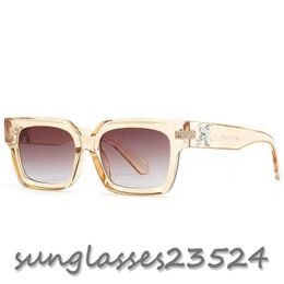Luxury designer sunglasses, ladies, men, cool styles, hot fashion classic cross frame glasses Translucent orange