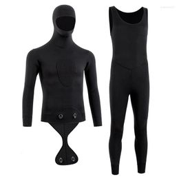 Women's Swimwear 3mm Wetsuit Hooded Suit Long Sleeves And Trousers Warm Wear-resistant Outdoor Surfing Snorkeling