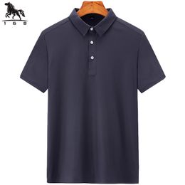 Men's Polos polo shirt men M6XL 7XL 8XL Summer solid color mens shortsleeved Ice silk business casual 8926 230703