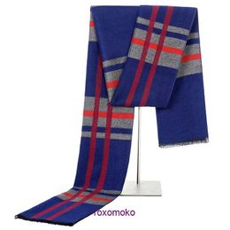 Bur home Boutique plush scarf on sale New Men's Scarf Autumn and Winter Warm Neck Business Leisure Mysterious Stripe