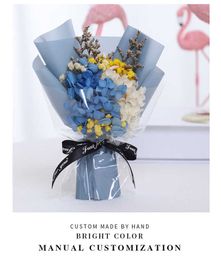 Dried Flowers Mini Set Flower Companion Gift Birthday For Women Immortal Hydrangea Gypsophila Candies And Sweets Decoration