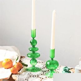 Candle Holders Nordic Artist Style Candlestick Table Centerpieces Fashion Decoration For Home Designers Crystal Glass 211 Dr Dhvxg