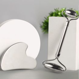 Face Care Devices Stainless Steel Scraper Massage Gua Sha Tool Face Lift Anti-Aging Skin Tightening Cooling Metal Contour Reduce Puffiness 230701