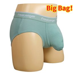 Man Bulge Pouch Lingerie Boy Soft Super Big U-convex Boxers Elastic Dick Bag Underwear for Enhance Sport Sexy Briefs