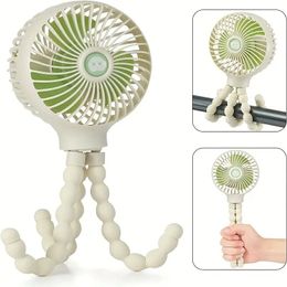 Mini Handheld Personal Portable Fan, Baby Stroller Fan, Car Seat Fan, USB Or Battery Powered, With Flexible Tripod Clip On Student Bed Desk