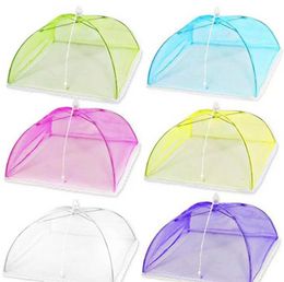 Mesh Screen Food Cover Pop-Up Mesh Screen Protect Food Cover Foldable Net Umbrella Cover Tent Anti Fly Mosquito Kitchen Cooking Tool A0703