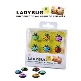 6PCS Ladybug Message Board Post-It Note Creative Photo Sticker Home Decor Fridge Magnet Refrigerator Decoration Gift For Kitchen L230626