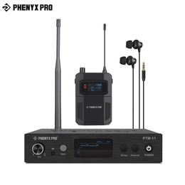 Mixer Uhf Mono Audio Wireless in Ear Monitor System Metal Transmitter Sturdy Bodypack Receiver 50 Frequencies500/900mhz Phenyx Pro