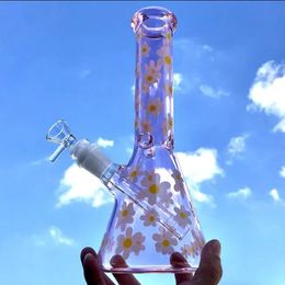 Daisy Glass Bong Beaker Hookahs Recycler Oil Rigs Smoking Pipes Chicha Water Bongs Downstem Perc With 14mm Joint