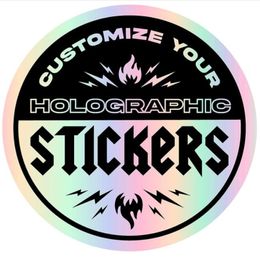 Other Event Party Supplies Custom Holographic shiny stickers Rainbow vinyl Personalised holo holographic custom sticker 230701