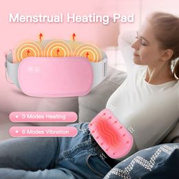 Other Massage Items Washable Menstrual Heating Pad Vibration Warm Belt Portable Acupoint Abdomen Massage Pad Relieve Pain Compress Waist 230701