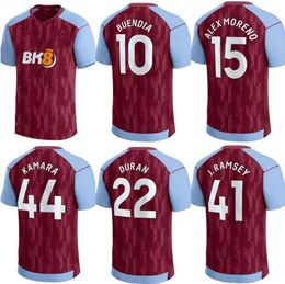 2023 2024 Aston villaES Soccer Jerseys home KAMARA WATKINS BUENDIA 23 24 Aston villaES kids football McGINN EL GHAZI DOUGLAS LUIZ MINGS KONSA CASH football Jersey