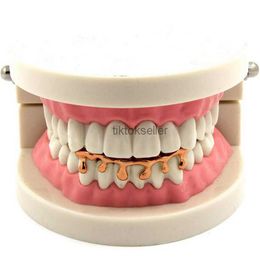 Grills Hip Hop Custom Fit Drip Grillz 14k Gold Plated Hip Hop Teeth Caps Lower Bottom Grills