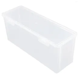 Plates Bread Storage Box Fruit Fresh Keeping Container Rice Holder Fridge Sealing Toast Square Canister Clear