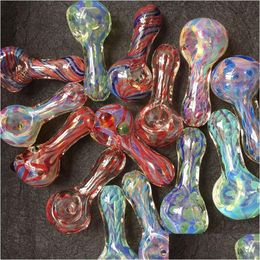 Smoking Pipes Usa Glass Hand Tobacco Unique Pot Pipe Mini Small Bowl 2.95 Inches D Pyrex Colorf Spoon Accessories Drop Delivery Home Dhifh