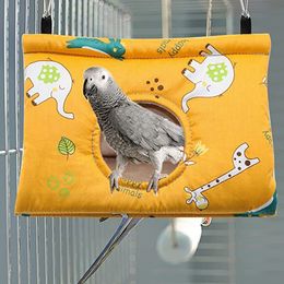 Bird Cages Parrot House Autumn Winter Warm Thickened Plush Sleeping Bed Cave Comfortable Hammock Hanging Nest For Pet Accessories 230701
