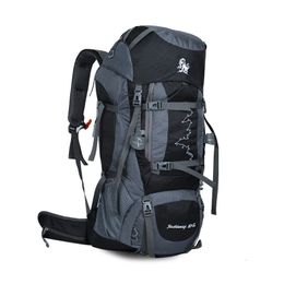 Backpacking Packs 80L camping ryggsäck stor kapacitet Intern metallram stark vandring ryggsäck 230701