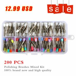 Other Oral Hygiene 200pcs Dental Prophy Brushes Polishing Polisher Disposable type Mixed color Used for stain removal and polish 230701