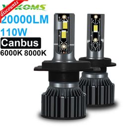 New YHKOMS Car Lights Canbus H4 LED H7 20000LM H11 LED Lamp for Car Headlight Bulbs H1 H3 H9 9005 9006 HB3 HB4 5202 9007 H13 Fog 12V