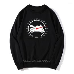 Men's Hoodies Motorcycle Gears Speedometer Biker Black Hoodie Speed Motobiker Vintage Design Men Pollover Sweatshirt Fleece Streetwear