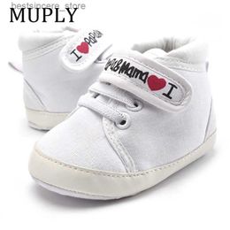 0-18M Baby Mocassins Infant Toddler Baby Boys Girls Print Letter Love PAPA MAMA Soft Sole Canvas Sneaker Anti-Slip Newborn Shoes