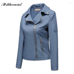 Women's Jackets Spring Autumn Faux Pu Leather Women Short Jacket Slim Fit Streetwear Motorcycle Biker Female Zipper Lapel Loose Coats