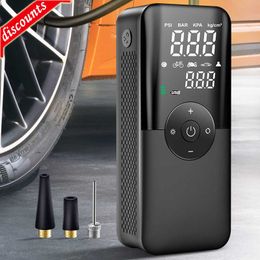 New CARSUN Rechargeable Air Pump Tyre Inflator Portable Compressor Digital Cordless Car Tyre Inflator For Bicycle Balls