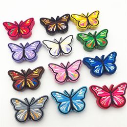 120pcs Iron On Patch Sew Embroidered Trim COLOR butterfly fabric stickers forDIY sewing craft216b